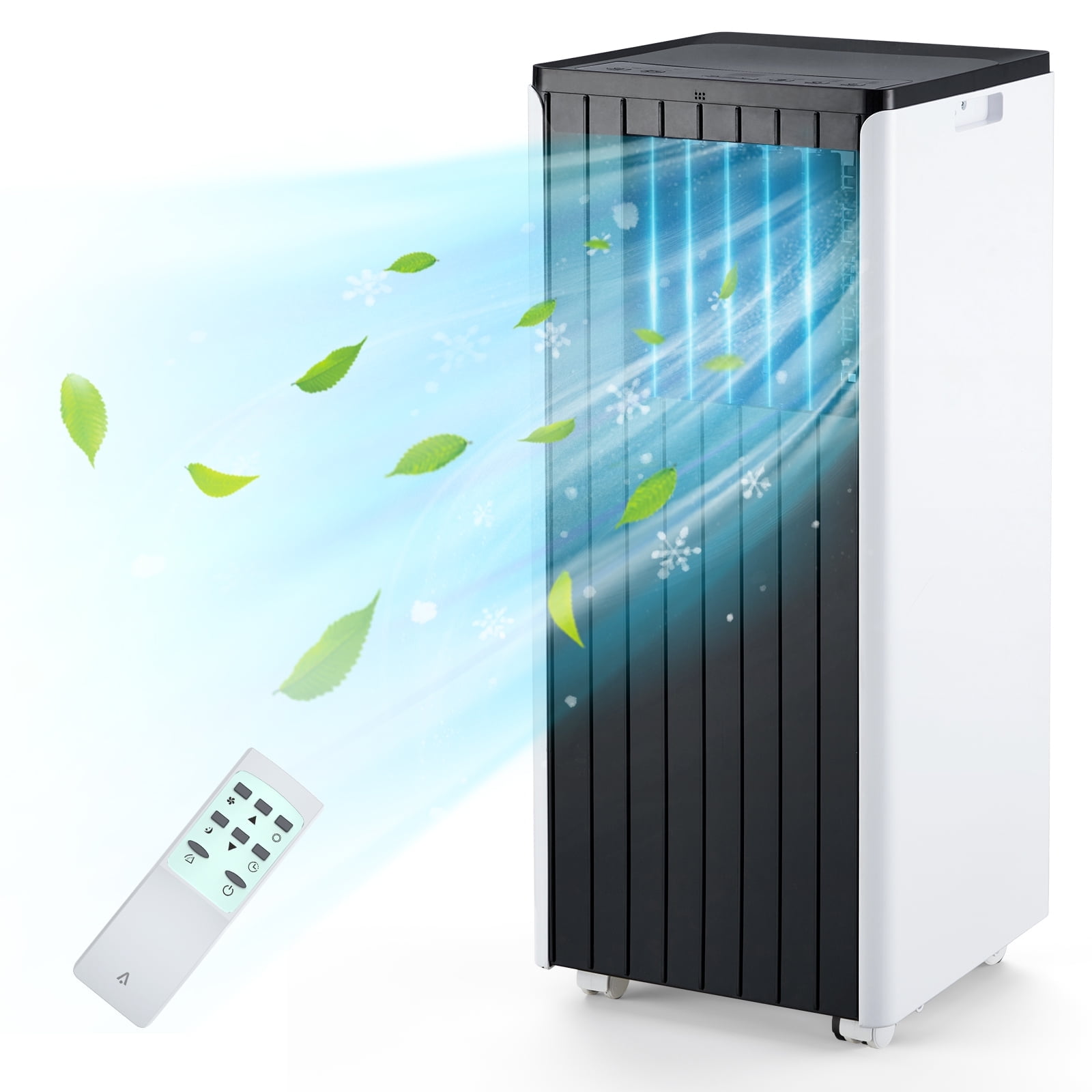 COZONY Portable Air Conditioner 8000 BTU 3-in-1 Cooling Dehumidifier and Fan (Black, 350 Sq.Ft) uy5i5