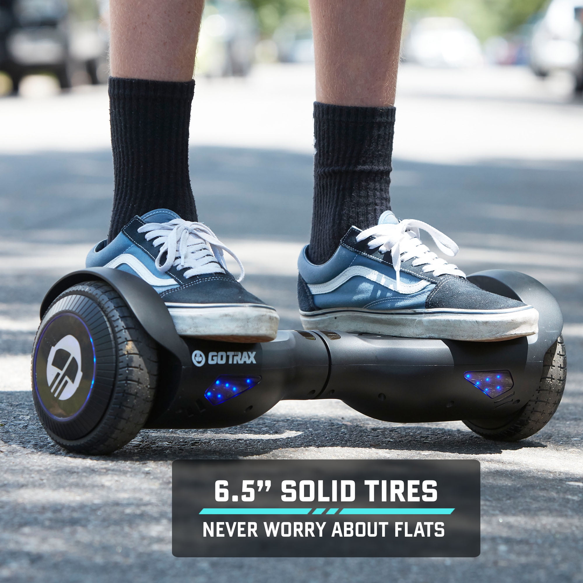 Gotrax Edge Self-Balancing Hoverboard with LED Lights and 6.5 in Tires (Black, 1 Unit) yygx9