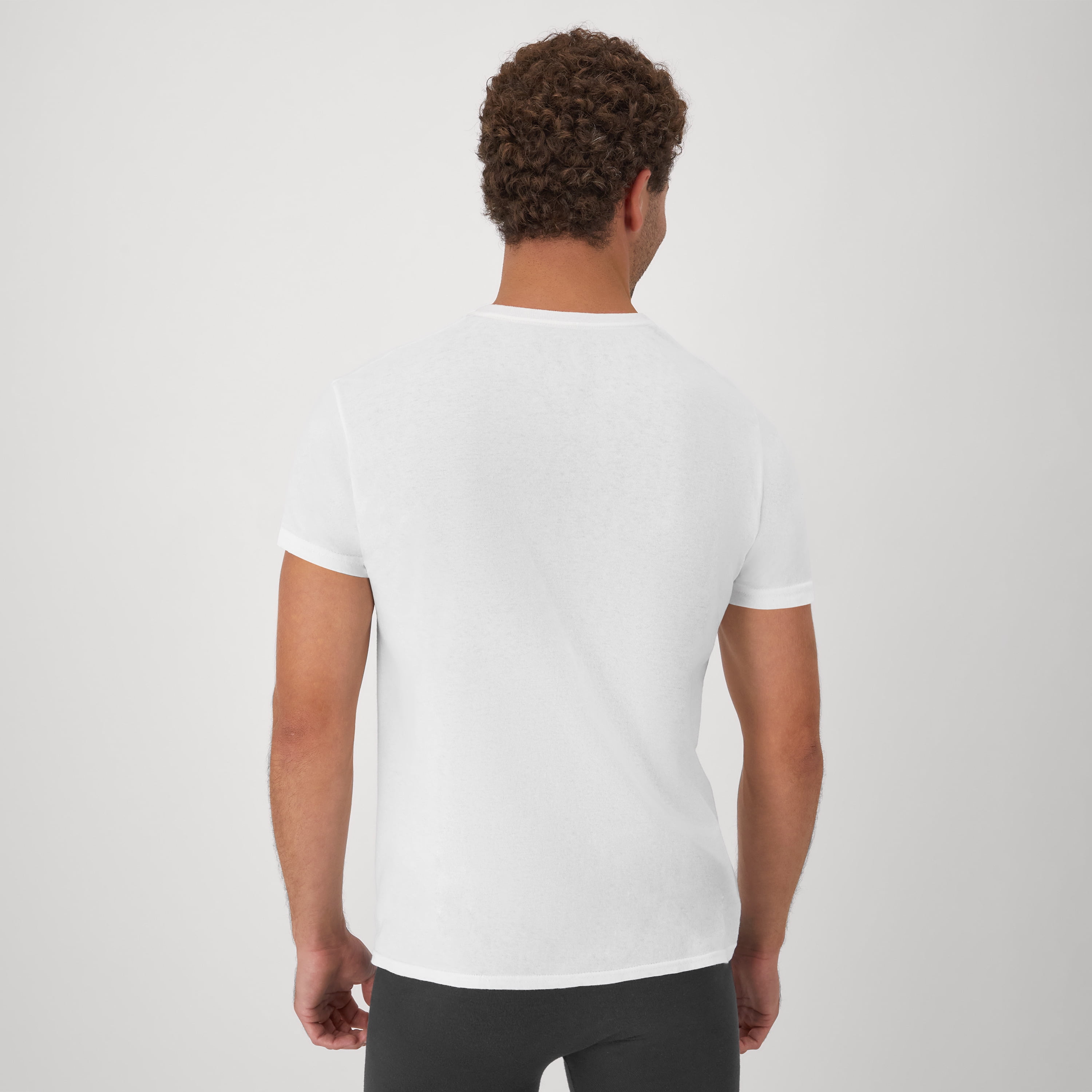 Hanes Men's Crewneck Undershirt Moisture-Wicking T-Shirt (White, L, 3 Pack) k4k4g