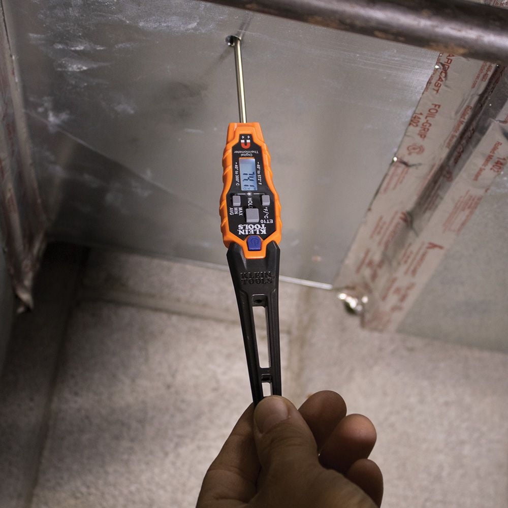 Klein Tools Magnetic Digital Pocket Thermometer (Professional HVAC Temperature Tester) f77ic