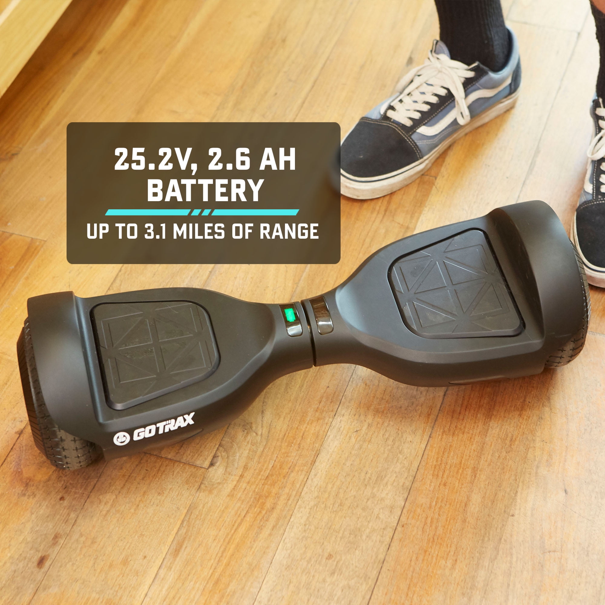 Gotrax Edge Self-Balancing Hoverboard with LED Lights and 6.5 in Tires (Black, 1 Unit) yygx9