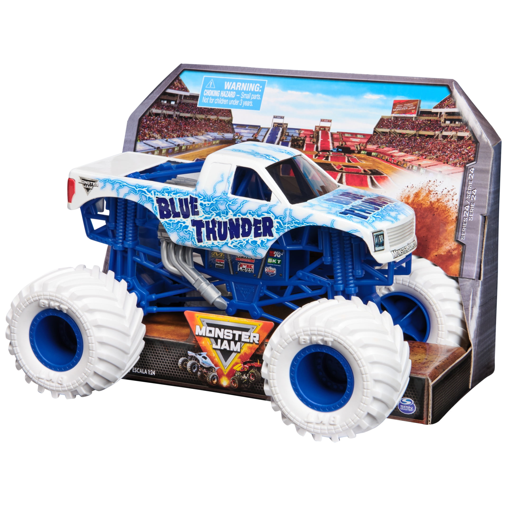 Monster Jam Official Blue Thunder Monster Truck (Blue, 1:24 Scale) bcvri