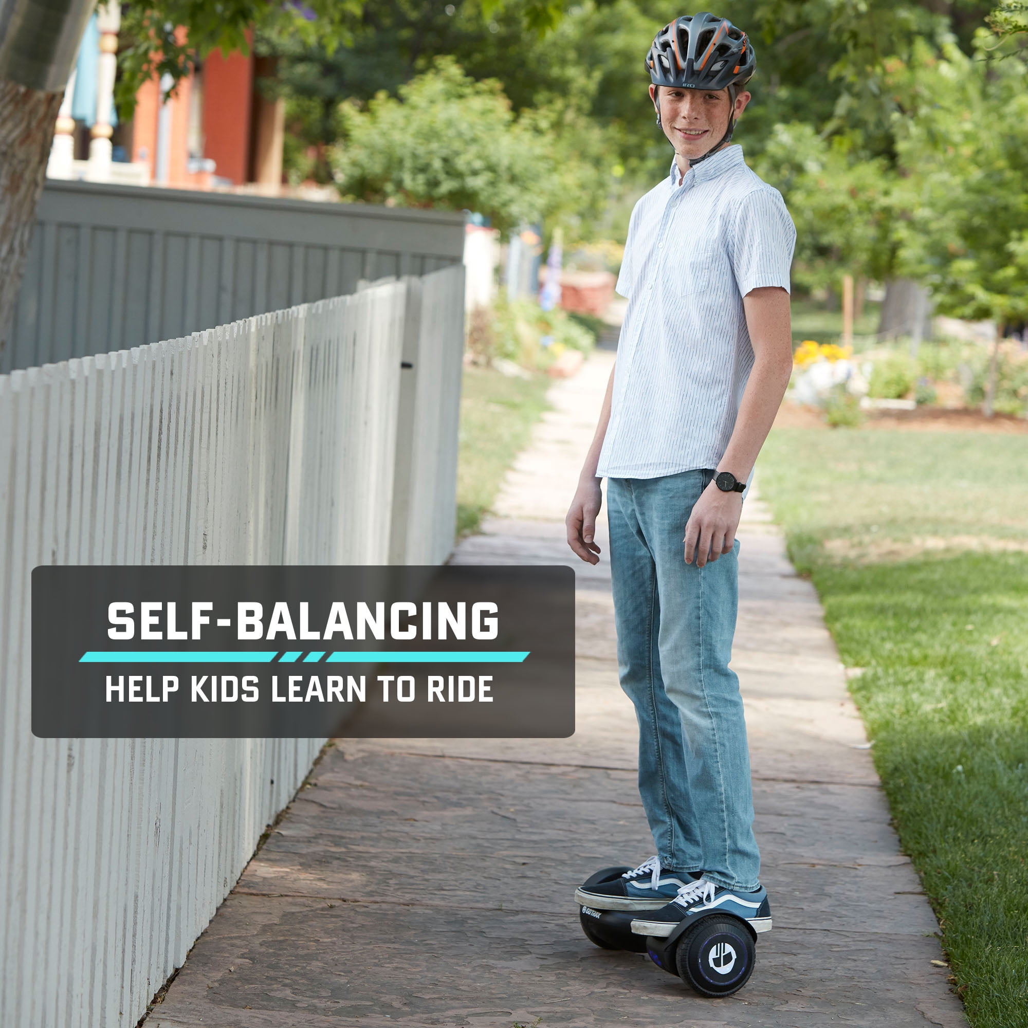 Gotrax Edge Self-Balancing Hoverboard with LED Lights and 6.5 in Tires (Black, 1 Unit) yygx9