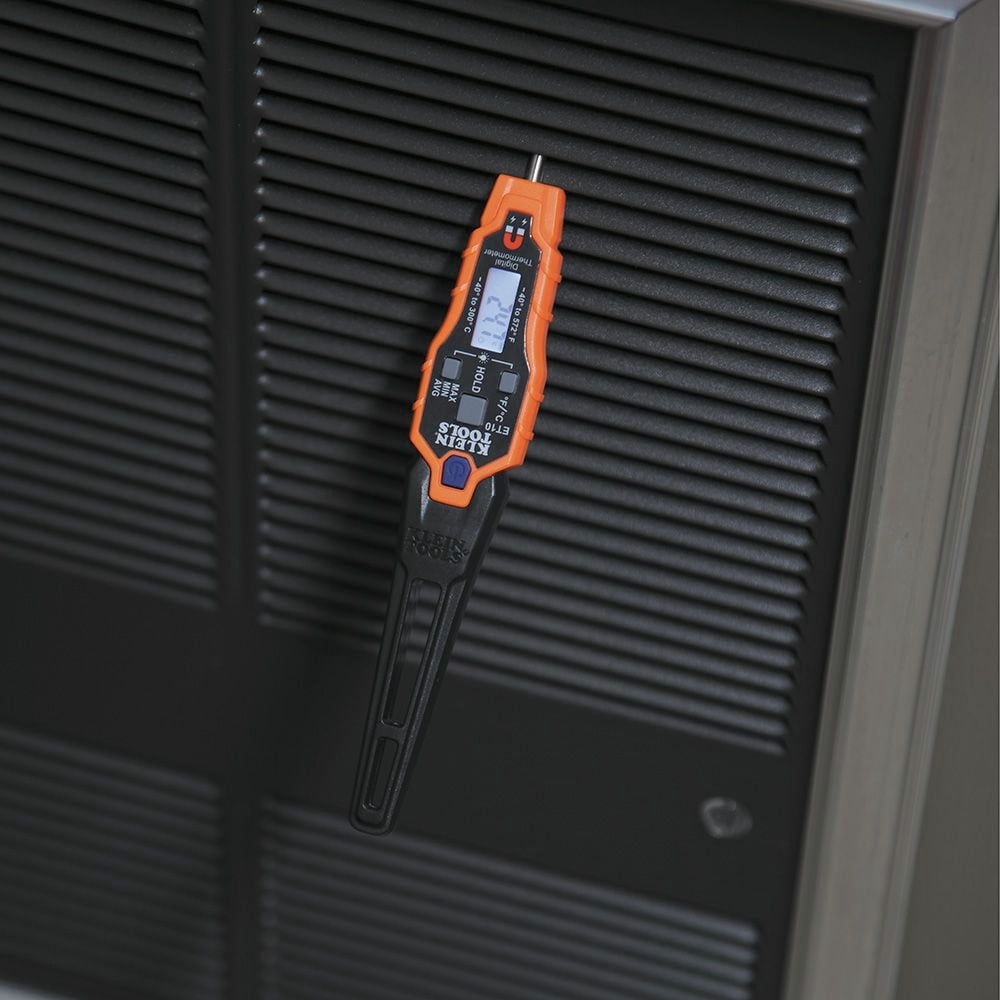 Klein Tools Magnetic Digital Pocket Thermometer (Professional HVAC Temperature Tester) f77ic