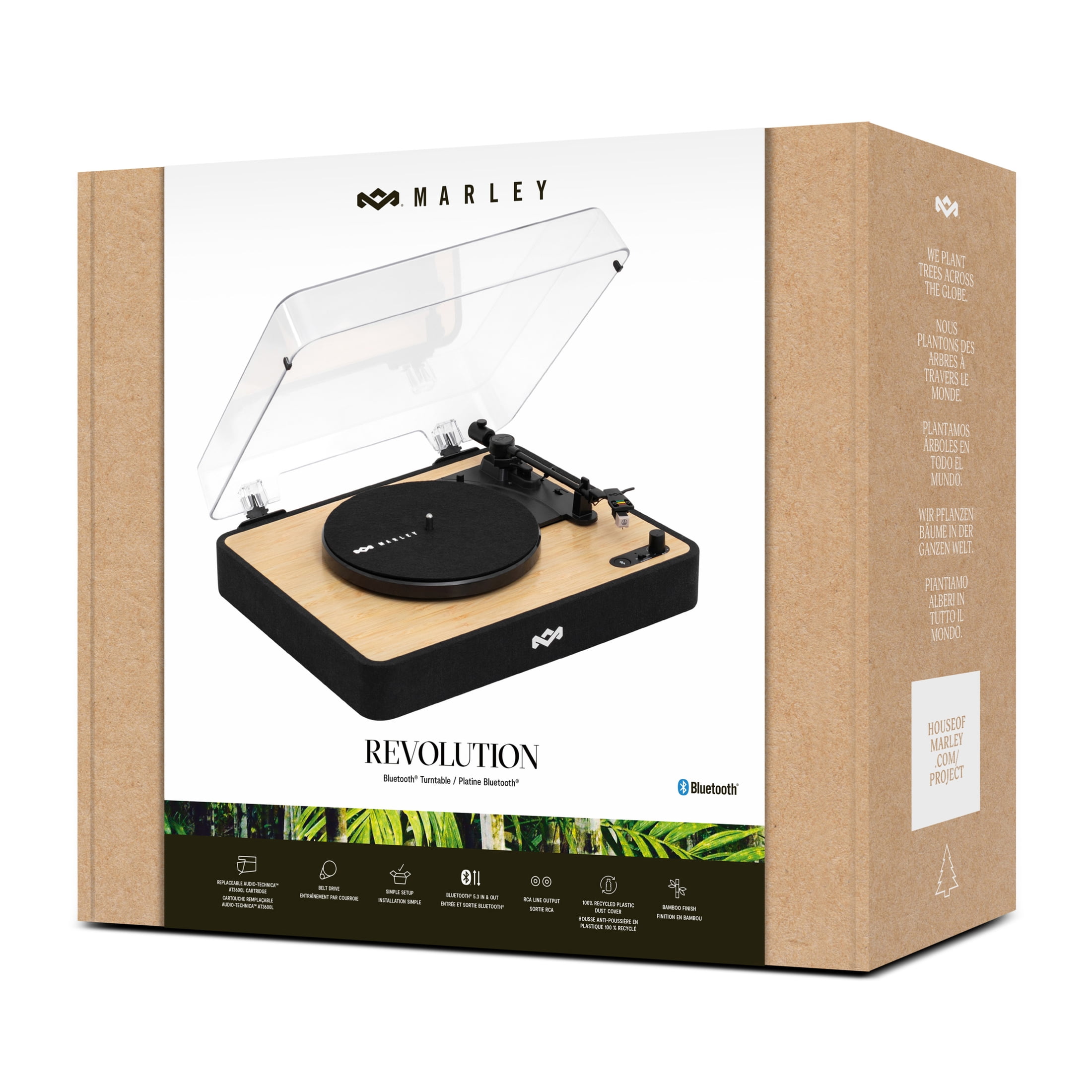 House of Marley Revolution Turntable (Black, 17 in x 14 in) k6ef2