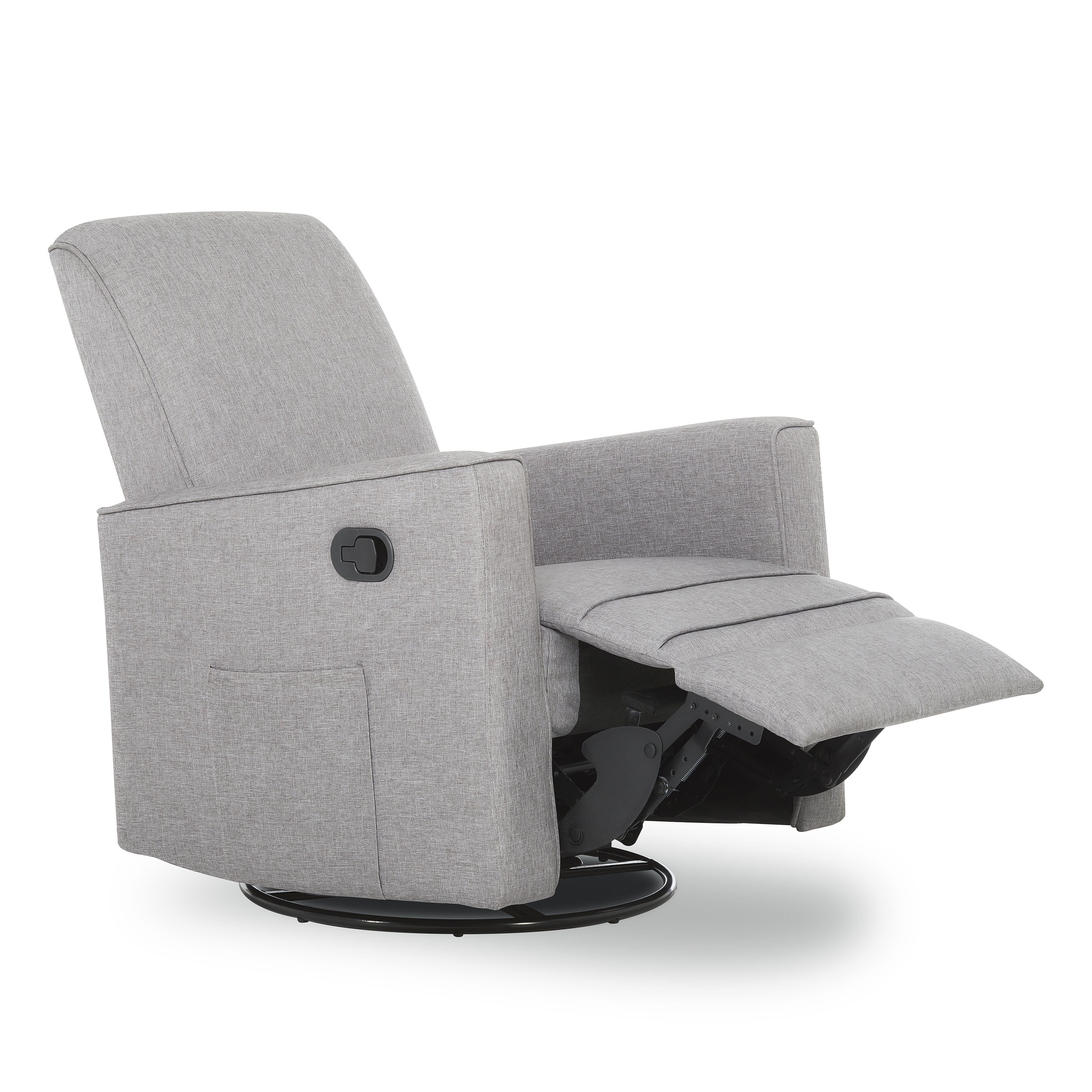 Evolur Raleigh Nursery Glider Recliner and Rocking Chair (Light Gray, 250 lb Capacity) pqmba