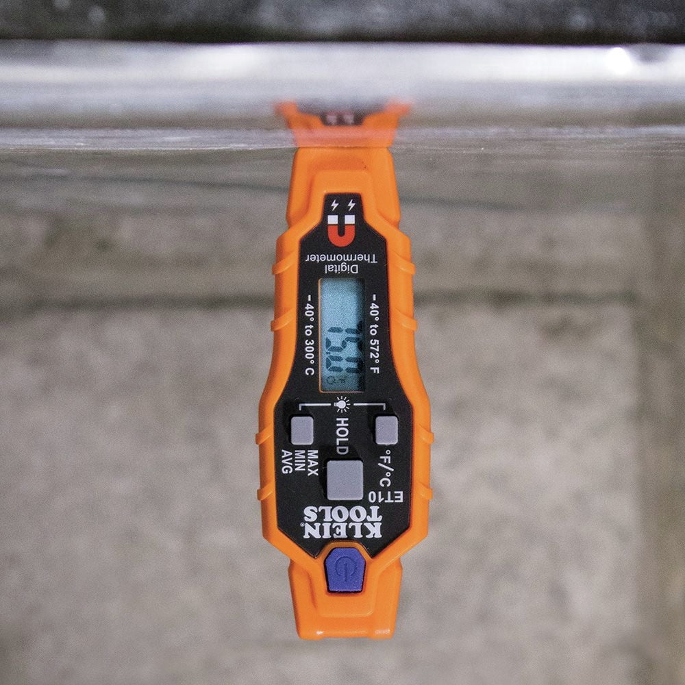 Klein Tools Magnetic Digital Pocket Thermometer (Professional HVAC Temperature Tester) f77ic