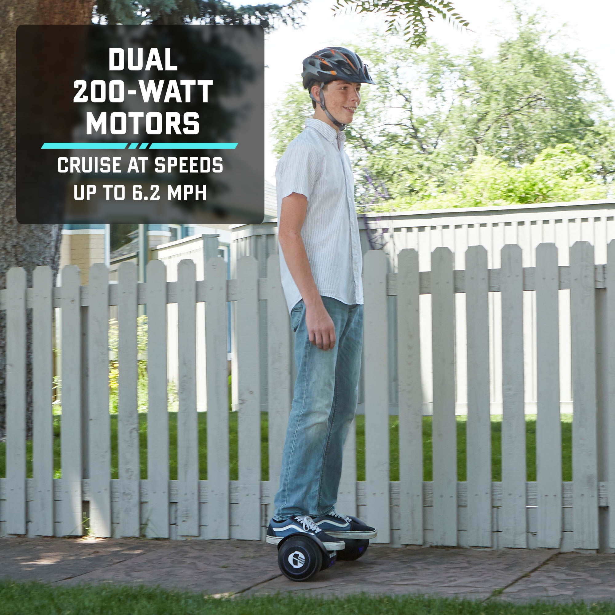 Gotrax Edge Self-Balancing Hoverboard with LED Lights and 6.5 in Tires (Black, 1 Unit) yygx9