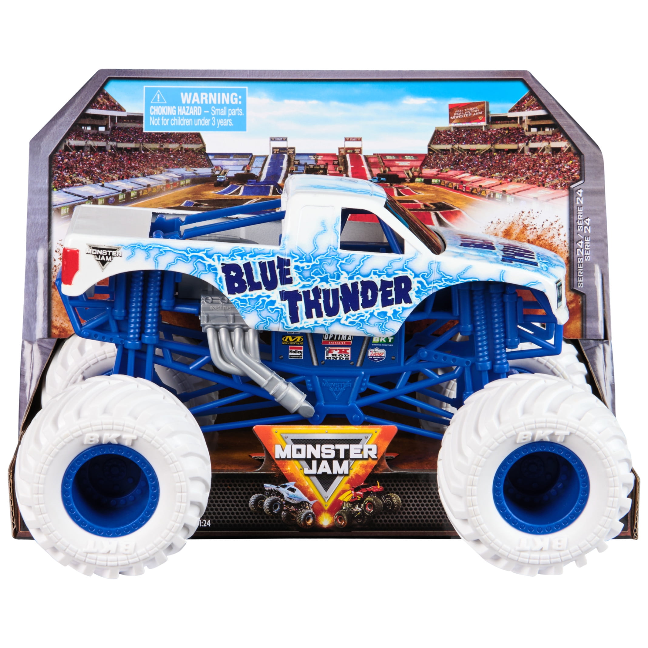 Monster Jam Official Blue Thunder Monster Truck (Blue, 1:24 Scale) bcvri