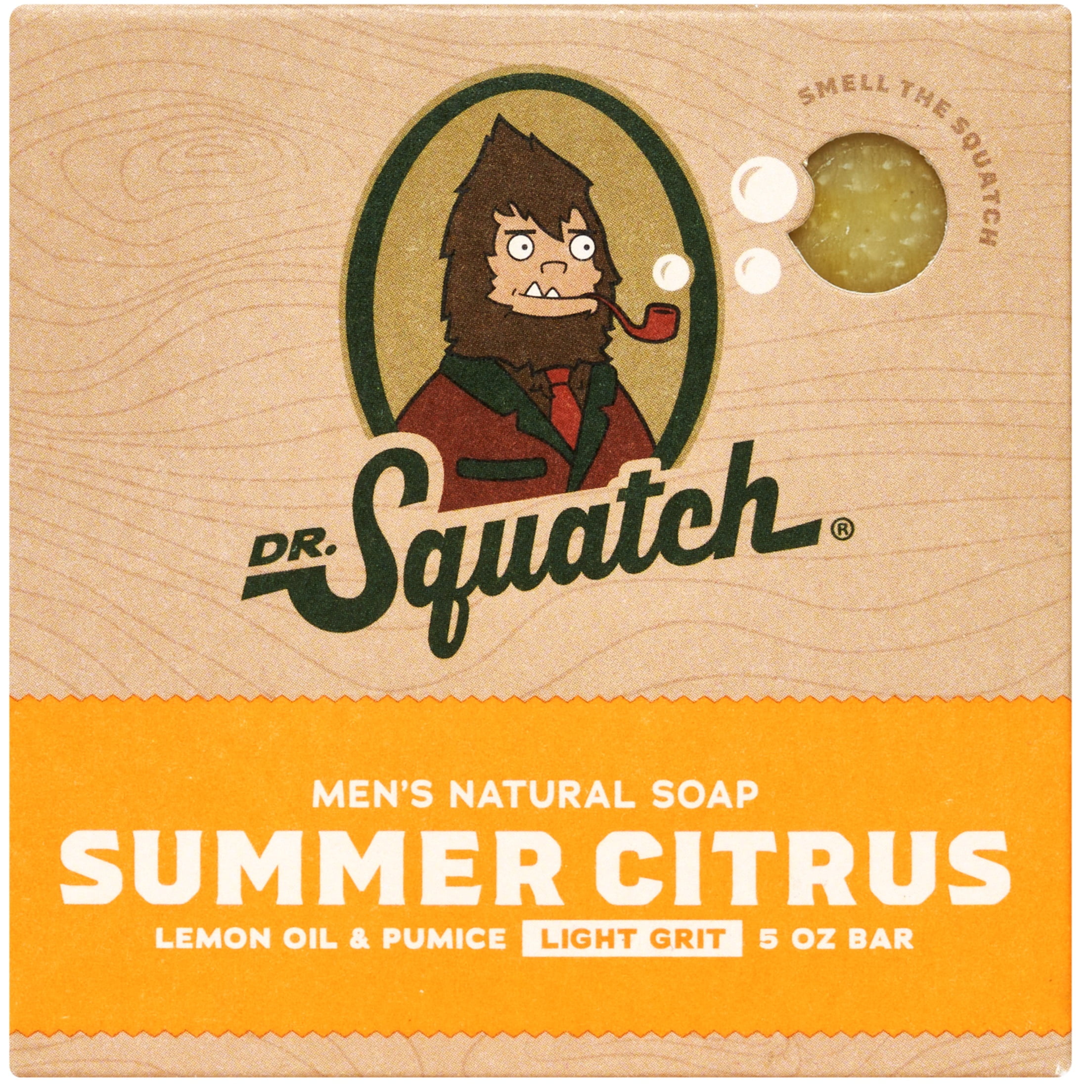 Dr. Squatch Men's Soap, Natural Exfoliating Bar Soap with Summer Citrus Scent (5 oz) k49pm