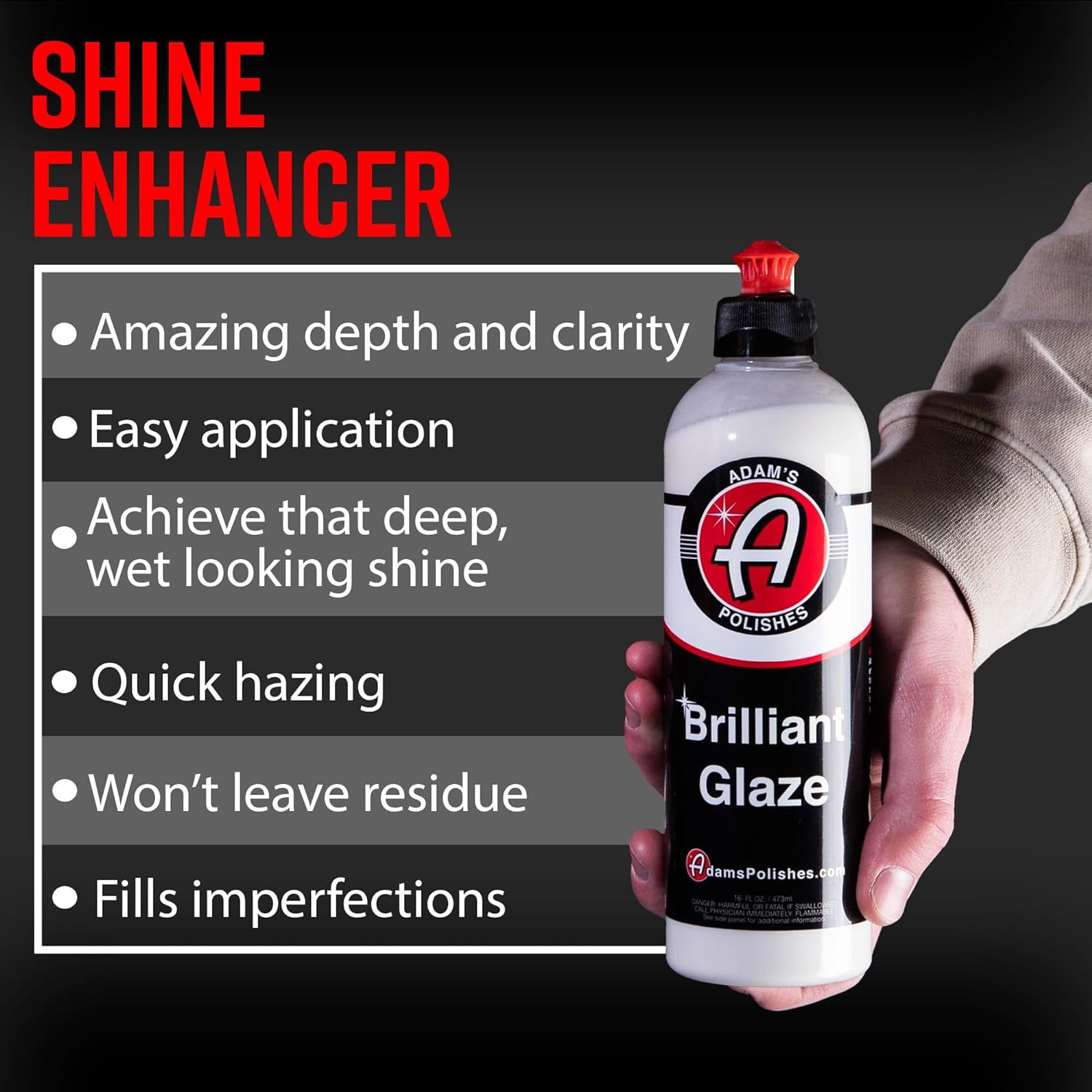 Adam's Polishes Brilliant Glaze Paint Shine Enhancer (16 oz) ibsyv